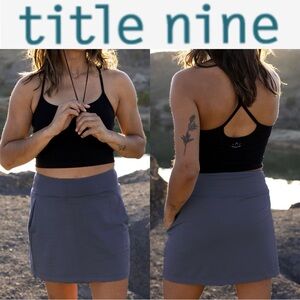 TITLE NINE DREAM ON 16” SKORT IN SOLID PEACOCK BLUE **NWT**